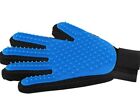 Pet grooming Glove,Cats Dogs Horses Gentle Hair Remover Fur Shedding- Right Blue