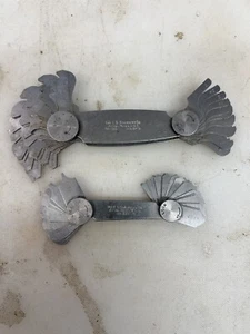 Vintage Starrett Machinist Filet Gages No. 155 & 178-A  Made In USA - Picture 1 of 4