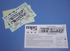 MPC 1957 Chevy Flip Nose, "Spirit of 57" Decals, Instructions Set 1/25 Scale - Picture 1 of 4
