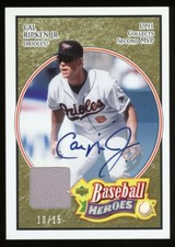 2005 Upper Deck Heroes Auto Jersey #11 Cal Ripken Jr. /15 -Boulder Collection-