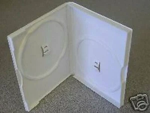100 NEW DOUBLE DVD CASES, WHITE - PSD38 - Picture 1 of 1