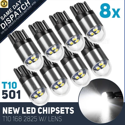 12V LED T10 501 Lampe weiß Auto Innenraumbeleuchtung Glassockel Licht Birne 6PCS - Bild 1 von 4