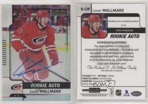 2017-18 O-Pee-Chee Platinum Autos Rainbow Lucas Wallmark #R-LW Rookie Auto RC