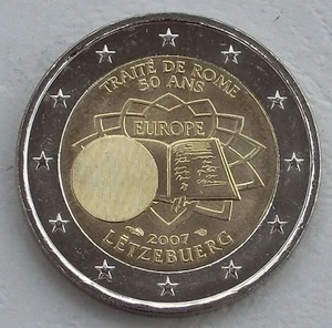 2 Euro Gedenkmünze Luxemburg 2007 50 Jahre Römische Verträge unz. - Bild 1 von 1