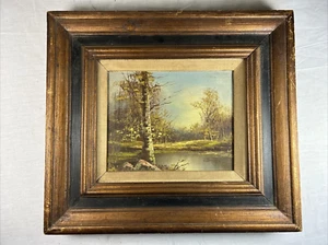 CHARLES HENRY GRANGER 19th Century Listed Artist MAINE FOREST SCENE PAINTING - Picture 1 of 9