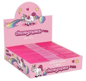 BOX choosypapers Einhorn Pink King Size Slim Zigarettenpapier Papers - Bild 1 von 5