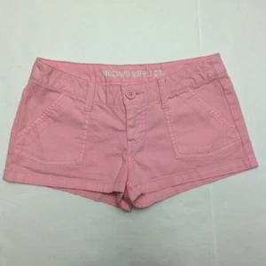 Mossimo Supply Company Sz 1 Women Low Rise Stretch Chino Short Shorts Pink - Picture 1 of 4