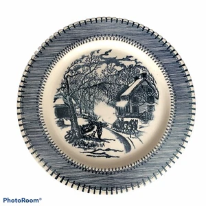 Knowles CURRIER & IVES*COUNTRY LIFE*BLUE*10 1/4" DINNER PLATE Priced Separately - Imagen 1 de 3