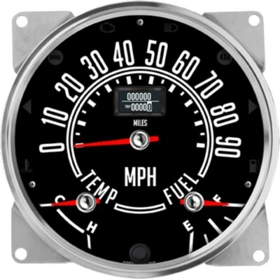Speedhut 5-1/2" CJ Jeep GPS Speedometer Cluster 90mph CJ5, CJ7, CJ8 - Image 1 of 4