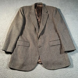 Vintage Oakton Tweed Blazer Suit Jacket Men Large 42 Brown Two Buttons USA Made - Imagen 1 de 5