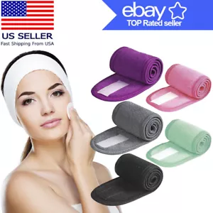5/3Pcs Facial Spa Headband Makeup Shower Bath Wrap Sport Headband Stretch Towel - Picture 1 of 6