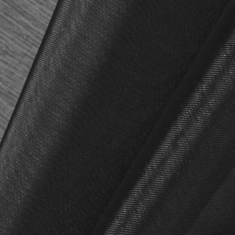 10 jardas - TECIDO DE ORGANZA ESPELHO TRANSPARENTE PRETO 60" DE LARGURA PARA DECORAÇÃO DE CORTINA DE CASAMENTO  - Imagem 1 de 1