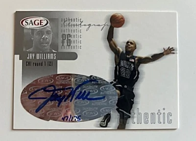 Autógrafo de novato Jay Williams 2002 Sage auténtico plateado #47/175 Chicago Bulls Foto 1 de 2