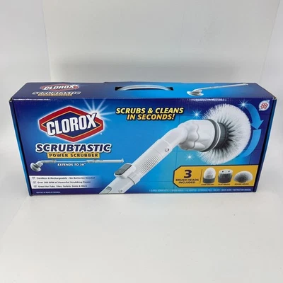 Clorox Scrubtastic Power Scrubber Cordless Rechargeable Cleaner 3 Brush Heads - Image 1 of 4