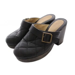 CHANEL Sandals Women's Size 34 Black Leather - Picture 1 of 9