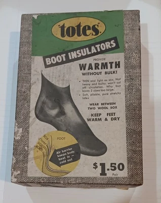 Aisladores de botas vintage marca Totes #940 en caja original tamaño mediano Foto 1 de 4