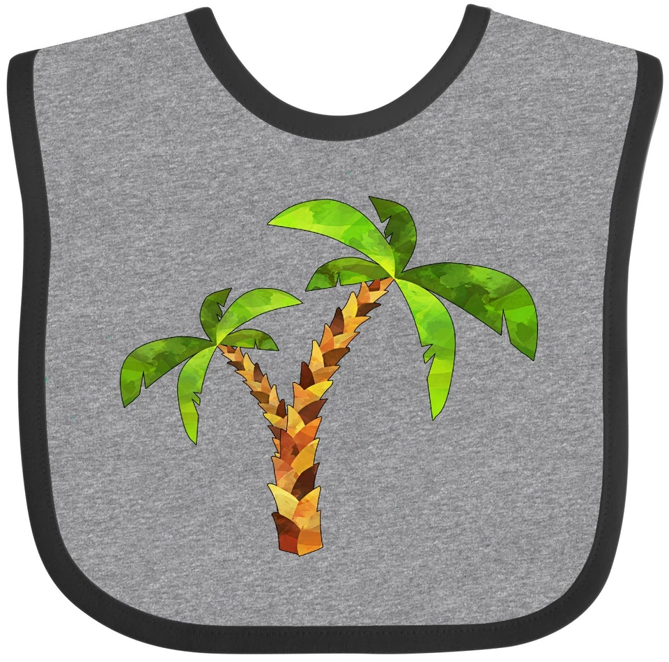 墨水棕榈树婴儿围兜海滩树热带保暖服装婴儿 — 第 1/1 张图片