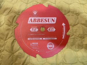 ABBESUN 7 1/4 polykristallines diamantbestücktes Sägeblatt für Faserzement - Bild 1 von 1