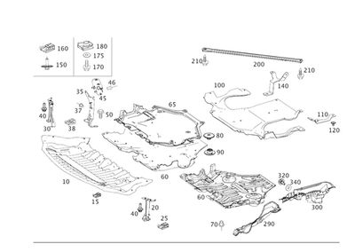 Cubierta de motor original Mercedes-Benz Comp inferior 218-524-02-00 Foto 1 de 2