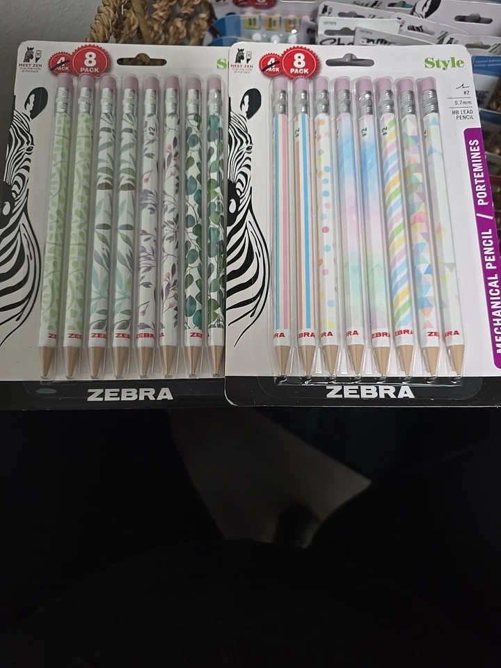 Zebra Style #2 Mechanical Pencil 0.7mm Point Size Assorted Geometric Patterns 8