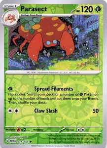 Parasect 047/165 - HOLO INVERSO - SV: Escarlata y Violeta 151 - Casi Nuevo - Imagen 1 de 2