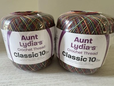 Aunt Lydia's Classic Cotton Crochet Thread Size 10~Lot Of 2~Mexicana 154-0250