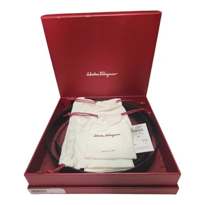 Salvatore Ferragamo Men's Gancini 2-Buckle Reversible Belt Gift Box Set - Picture 1 of 6