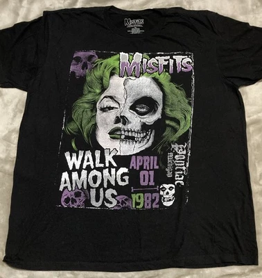 Camiseta The Misfits Walk Among Us 1982 Pontiac, MI 2017 Talla XXL Concierto Camiseta Punk Foto 1 de 4