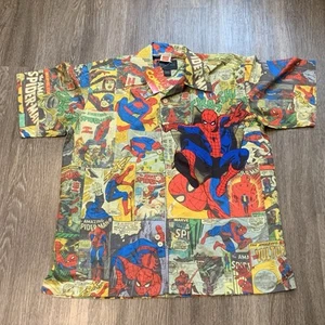 Marvel Comics Ralph Marlin Men’s Spider-Man All Over Print Comic Shirt - Size XL - Picture 1 of 7