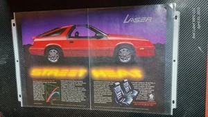 1986 Chrysler Laser Werbung Anzeige 2 Seiten Oldtimer Sammler Laser Xt Turbo  - Bild 1 von 3