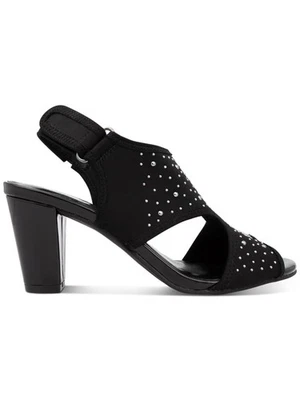 Женские черные туфли-лодочки KAREN SCOTT Dalinaa с открытым носком на блочном каблуке 5,5 M - Изображение 1 из 4