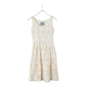 PRADA lace floral pattern Sleeveless dress Size: 38 Women 【Used】 - Picture 1 of 8