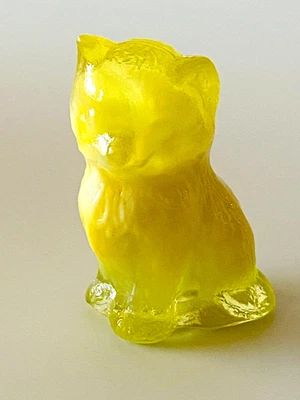 Boyd Glass Miss Cotton the Kitten Cornsilk 1983 #4 B en diamante brillo UV Foto 1 de 4