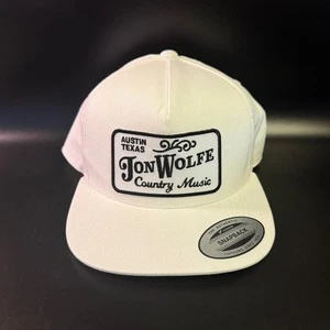 Mütze Jon Wolfe Country Musik Aufnäher weiß grün Bill Yupong Druckknopflasche - Bild 1 von 3