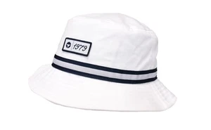 NEW TaylorMade White/Navy Small/Medium Vintage Twill Bucket Golf Hat/Cap - Picture 1 of 2