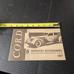Folleto de accesorios vintage 1937 aprobado por cable - Imagen 1 de 6