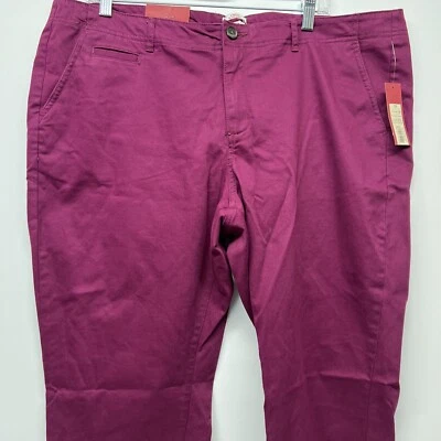 Pantalones chinos ajustados elásticos Merona para mujer rojo cereza salvaje 18 Foto 1 de 4