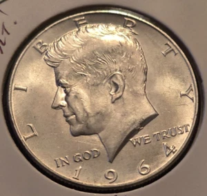1964 Kennedy Half dollar - GEM BU 60+ YEAR-OLD SILVER COIN!!! - Bild 1 von 4