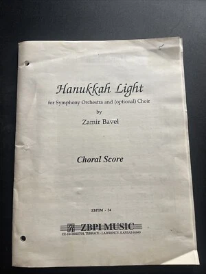 Hanukkah Light Vocal Score Choral Sheet Music Bavel - Image 1 of 4