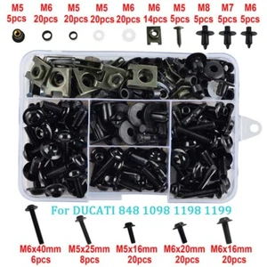 Complete Fairing Bolts Bodywork Screws Kit Nuts For DUCATI 848 1098 1198 1199 G3 - Picture 1 of 10