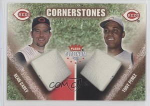 2002 Fleer Platinum Cornerstones Numbered /250 Sean Casey Tony Perez #5CS HOF