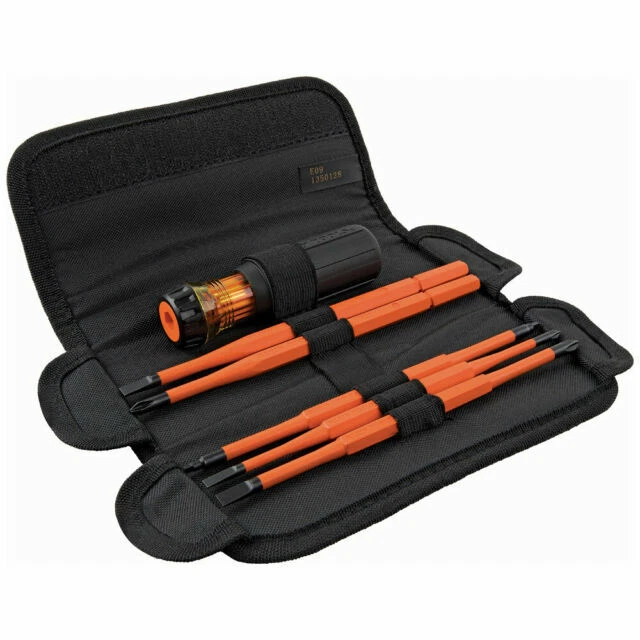 Klein Tools 32288 8-in-1 Insulated Interchangeable Screwdriver Set - 7 Piece