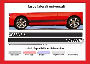 kit adesivi STICKERS fasce laterali SIDE BANDS 2,2m X 13cm - Foto 1 di 1