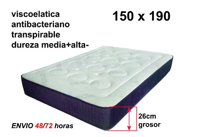 Colchón altura 26 cm Viscoelástico 150 x190 --NUEVO!!! - Imagen 1 de 4