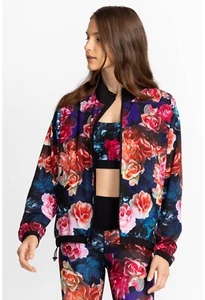 NWOT JOHNNY WAS ACTIVE STUDIO FULL ZIP JACKET Size XS But Oversized Floral $318 - Picture 1 of 12