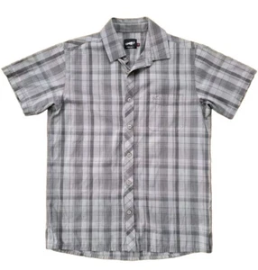 Oneill Shirt Mens Size Large Grey Short Sleeve Button Up Casual Check Shirt - Picture 1 of 9