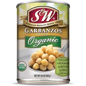 S & W Organic Garbanzo Beans (12 Pack) (15 Ounce Can) - Picture 1 of 6