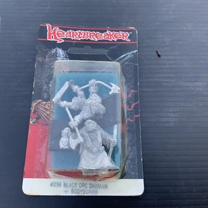 heartbreaker miniatures #234 Black Orc Shaman +bodyguard - Picture 1 of 1
