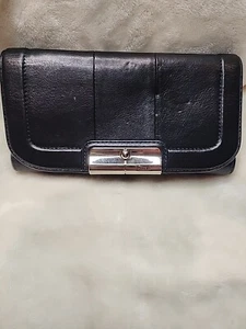 COACH VINTAGE KRISTIN Black Leather Billfold Wallet - Picture 1 of 10
