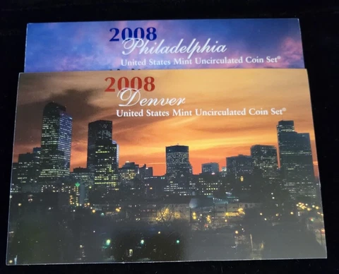 2008 P&D Uncirculated Mint Set | Beautiful Set | US Mint Set | UNC Cover